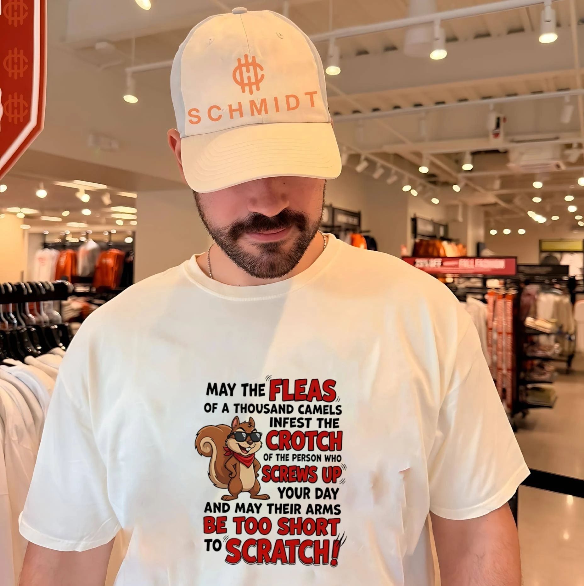 May the fleas of a thousand camels infest the crotch of the person cartoon squirrel shirt Unisex T-shirt, Sweatshirt, Hoodie, Long Sleeve Tee - T-Shirt, Sweatshirt, Hoodie