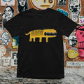 Yellow Tiger Cartoon Graphic T-Shirt Black Funny Teeth Design Street Art Style Unisex T-shirt, Sweatshirt, Hoodie, Long Sleeve Tee - T-Shirt, Sweatshirt, Hoodie