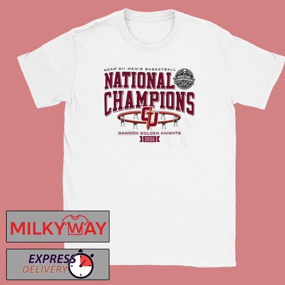 Gannon Golden Knights Mens Basketball 2026 NCAA DII National Champions T-Shirt Unisex T-shirt, Sweatshirt, Hoodie, Long Sleeve Tee - T-Shirt, Sweatshirt, Hoodie