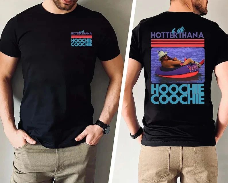 Hotter Than A Hoochie Coochie Shirt, Meme Summer Vacation Tshirt Unisex T-shirt, Sweatshirt, Hoodie, Long Sleeve Tee - T-Shirt, Sweatshirt, Hoodie