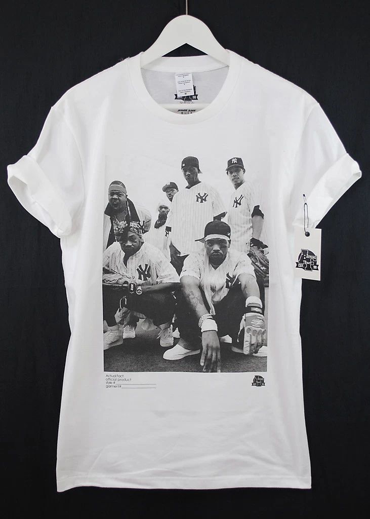 ACTUAL FACT SHAOLIN RAPPERS NY BASEBALL RZA BLACK & WHITE HIP HOP T SHIRT Unisex T-shirt, Sweatshirt, Hoodie, Long Sleeve Tee - T-Shirt, Sweatshirt, Hoodie