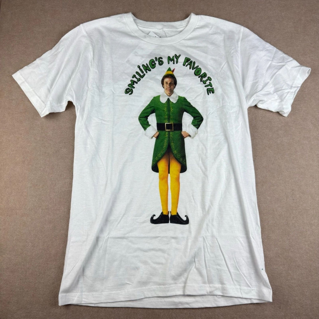 Elf Movie Smilings My Favorite Quote T-Shirt Mens S White Movie Funny Tee Unisex T-shirt, Sweatshirt, Hoodie, Long Sleeve Tee - T-Shirt, Sweatshirt, Hoodie