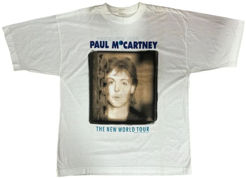 Vintage Paul McCartney and Wings The New World Tour T-shirt S to 5XL 2F987 Unisex T-shirt, Sweatshirt, Hoodie, Long Sleeve Tee - T-Shirt, Sweatshirt, Hoodie