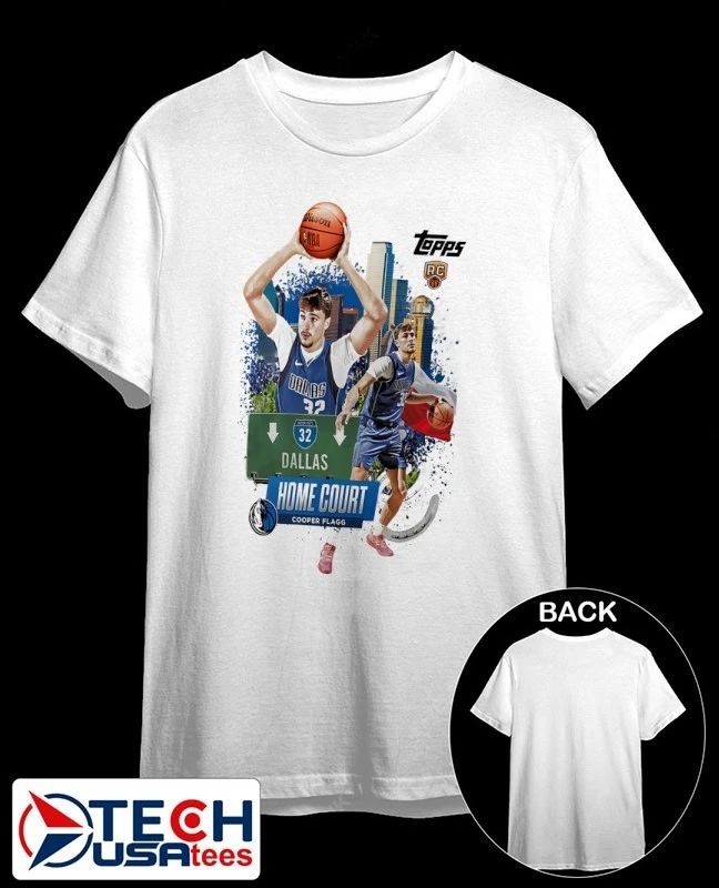 Cooper Flagg Dallas Mavericks Topps Home Court graphic shirt Unisex T-shirt, Sweatshirt, Hoodie, Long Sleeve Tee - T-Shirt, Sweatshirt, Hoodie