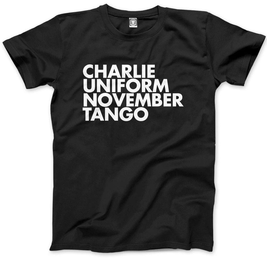 Charlie Uniform November Tango  Mens Unisex T-Shirt Unisex T-shirt, Sweatshirt, Hoodie, Long Sleeve Tee - T-Shirt, Sweatshirt, Hoodie