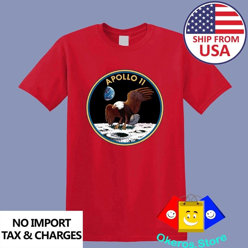 Apollo 11 Space Mission Men's Red Size S-3XL Unisex T-shirt, Sweatshirt, Hoodie, Long Sleeve Tee - T-Shirt, Sweatshirt, Hoodie