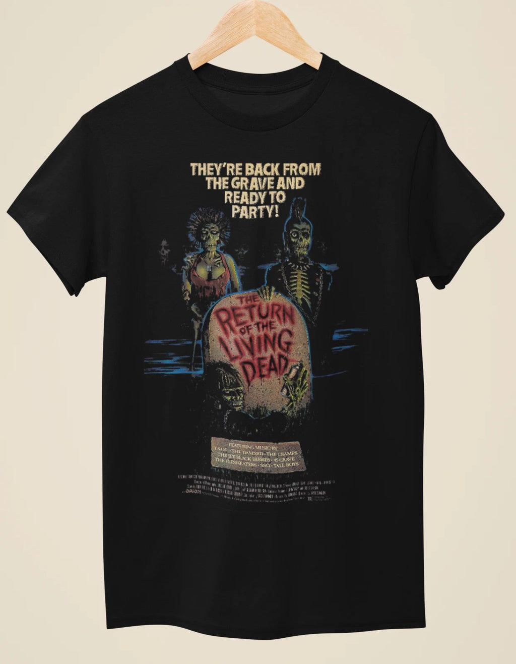 Return of the Living Dead - Movie Poster inspired Unisex Black T-Shirt Unisex T-shirt, Sweatshirt, Hoodie, Long Sleeve Tee - T-Shirt, Sweatshirt, Hoodie