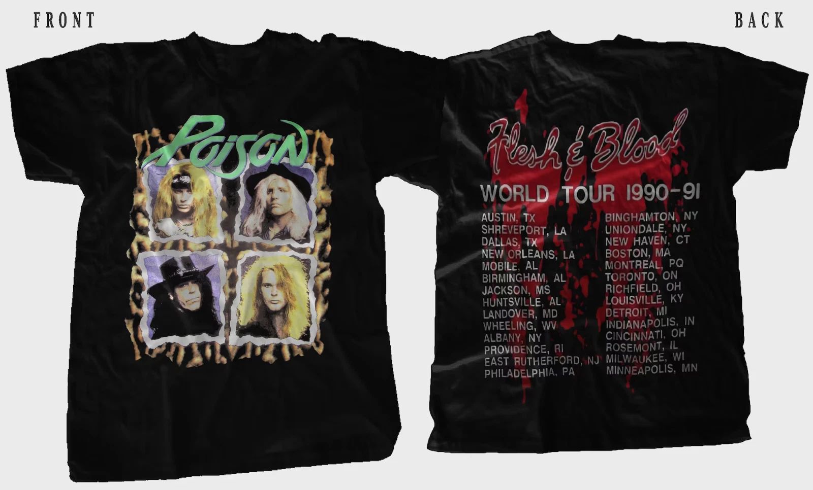 POISON- Flesh & Blood Shirt Unisex T-shirt, Sweatshirt, Hoodie, Long Sleeve Tee - T-Shirt, Sweatshirt, Hoodie
