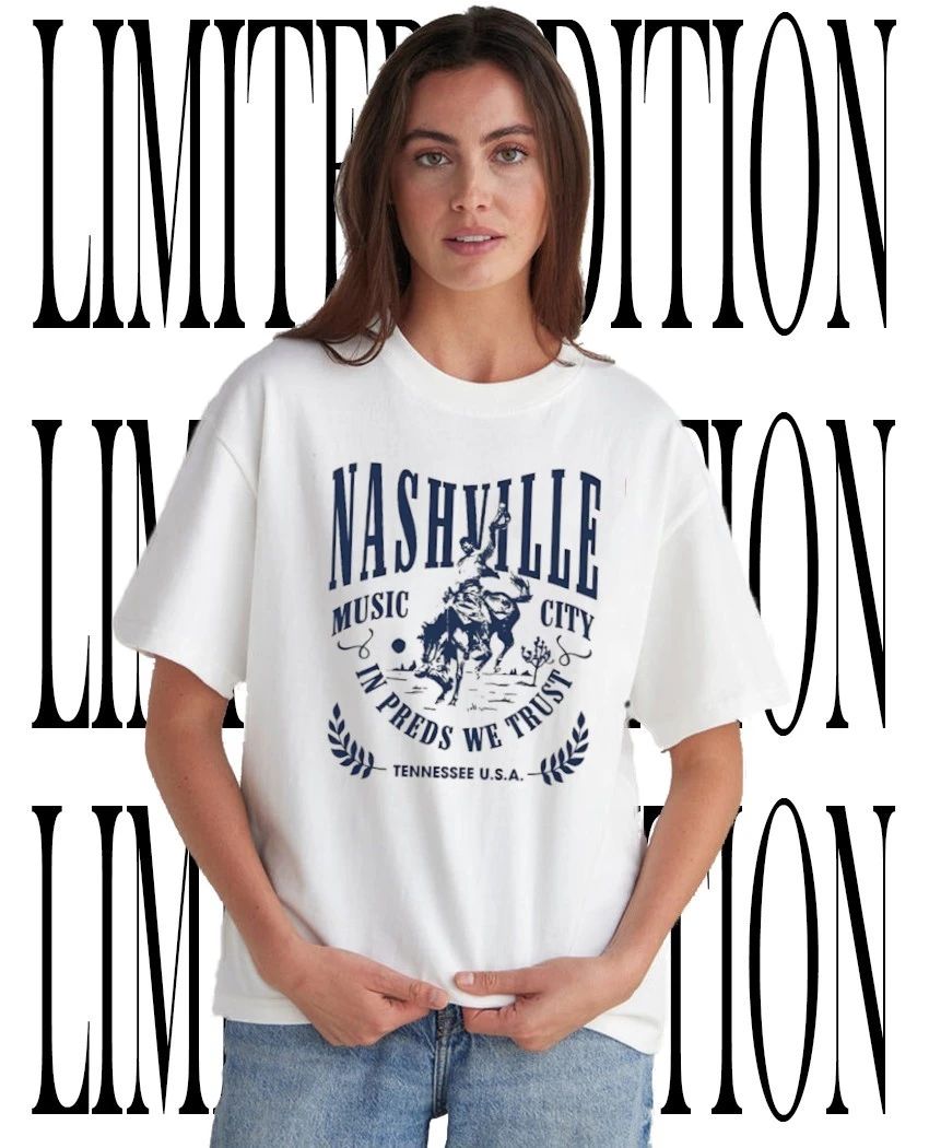 Nashville Music City in Preds we trust shirt Unisex T-shirt, Sweatshirt, Hoodie, Long Sleeve Tee - T-Shirt, Sweatshirt, Hoodie