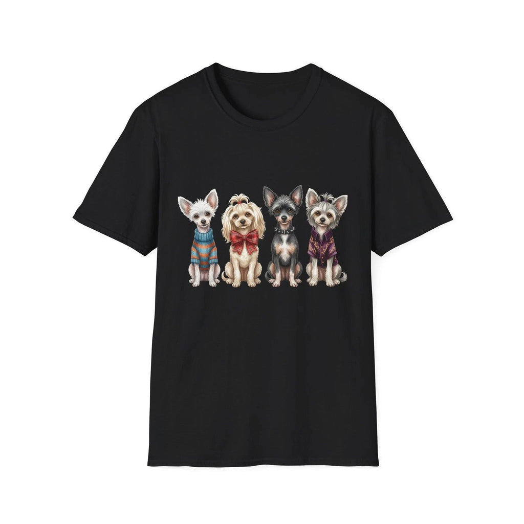 Cute Dogs Fashion Vintage Black Tee Dog Lover Graphic T-Shirt Unisex T-shirt, Sweatshirt, Hoodie, Long Sleeve Tee - T-Shirt, Sweatshirt, Hoodie