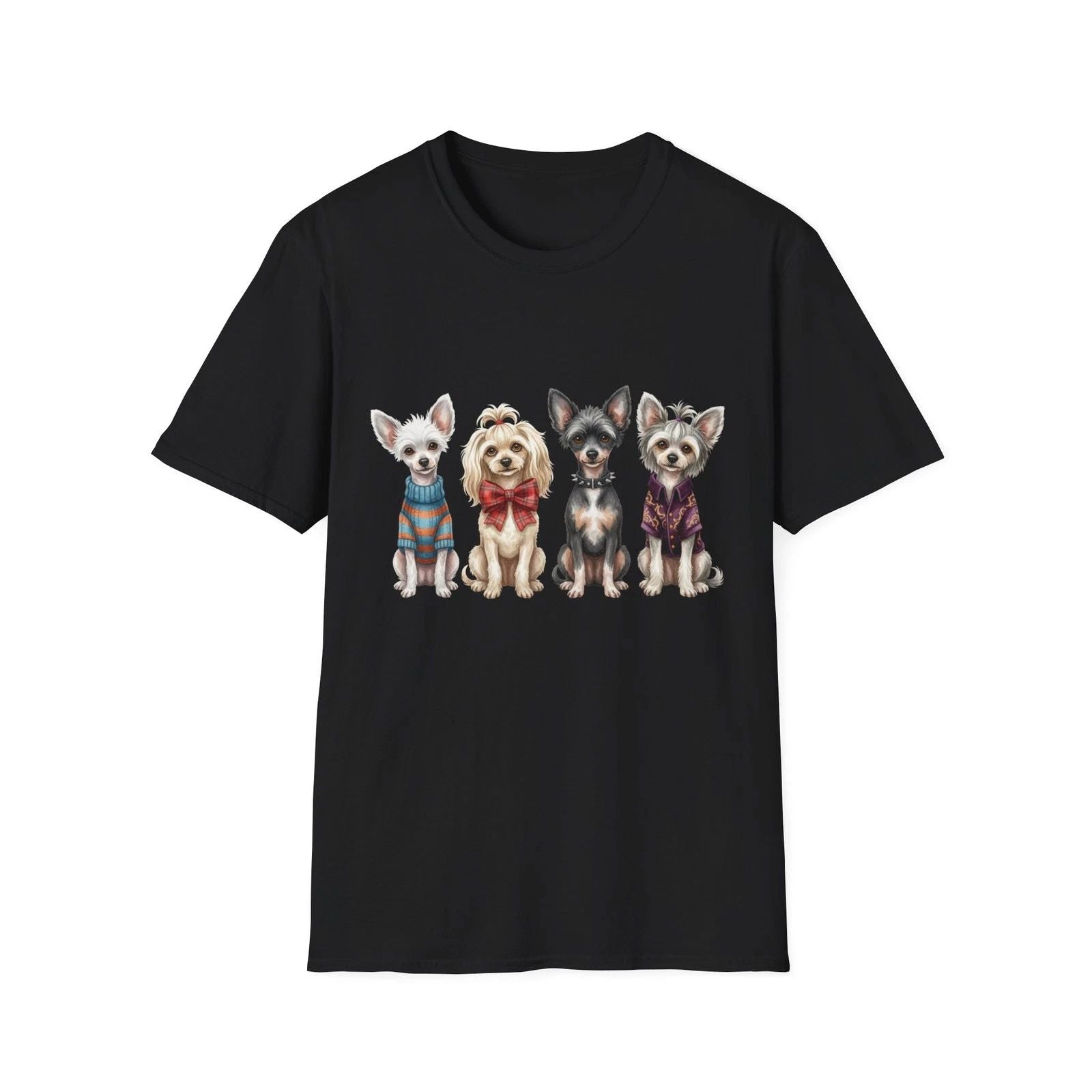 Cute Dogs Fashion Vintage Black Tee Dog Lover Graphic T-Shirt Unisex T-shirt, Sweatshirt, Hoodie, Long Sleeve Tee - T-Shirt, Sweatshirt, Hoodie