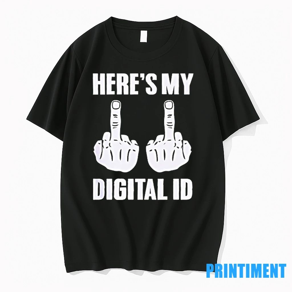 Middle Finger Heres My Digital Id Tshirts Sweater Unisex T-shirt, Sweatshirt, Hoodie, Long Sleeve Tee - T-Shirt, Sweatshirt, Hoodie