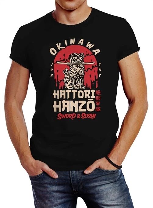 Hattori Hanzo Sword and Sushi Okinawa Japan Characters Men's T-Shirt Unisex T-shirt, Sweatshirt, Hoodie, Long Sleeve Tee - T-Shirt, Sweatshirt, Hoodie