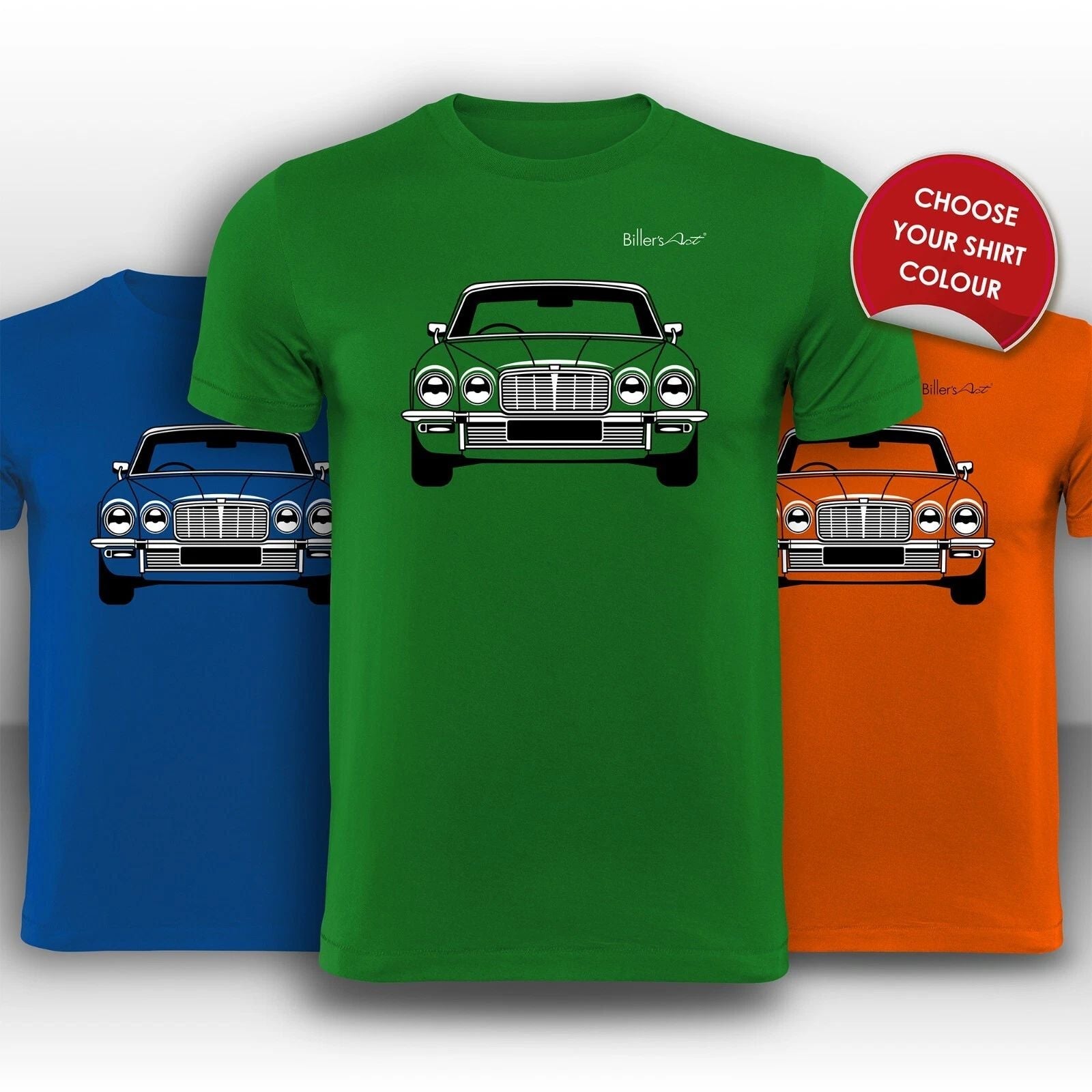 Jaguar XJ6 Front View Super Cool hand printed T-Shirt Unisex T-shirt, Sweatshirt, Hoodie, Long Sleeve Tee - T-Shirt, Sweatshirt, Hoodie