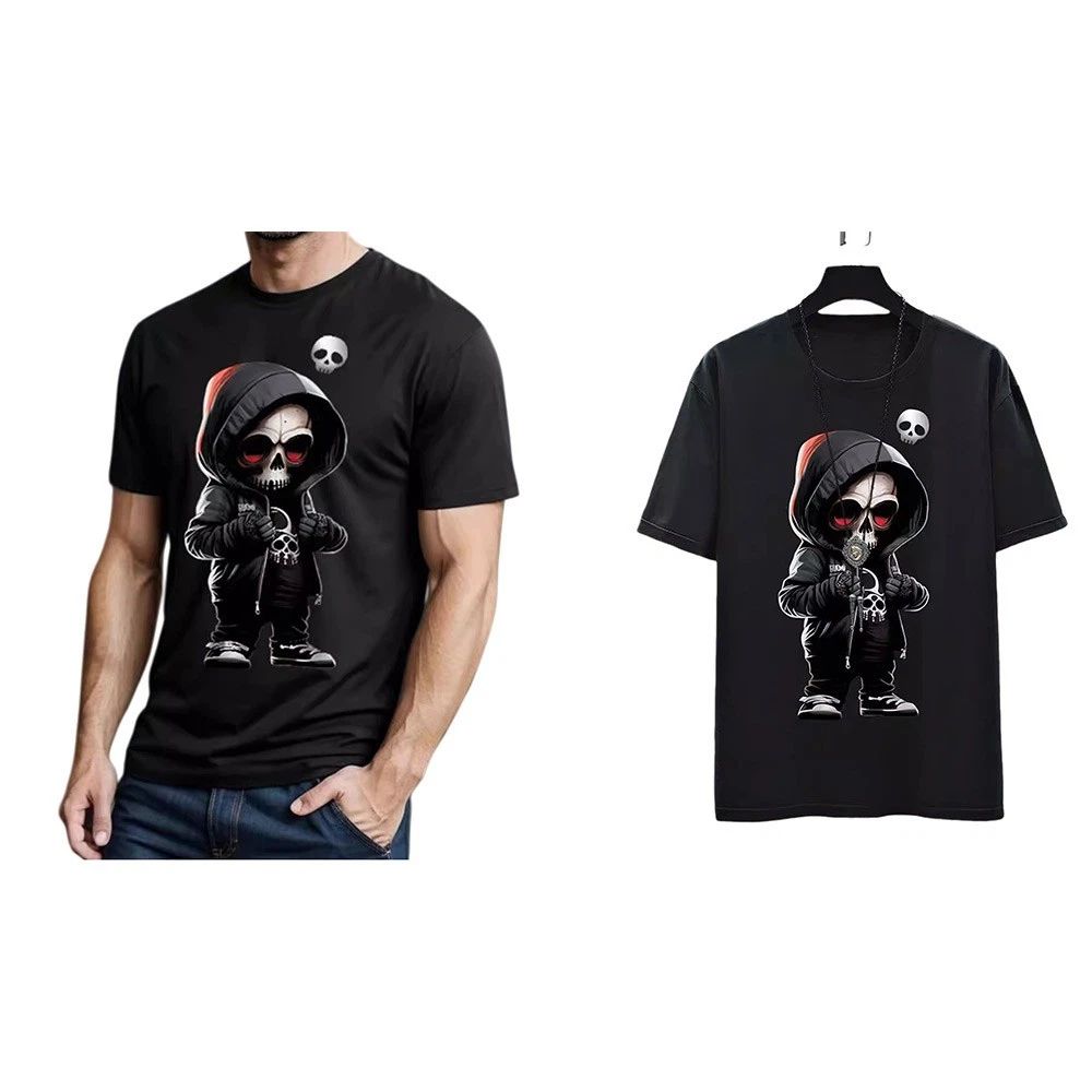 Mens breathable polyester black printed t shirt loose fit street style Unisex T-shirt, Sweatshirt, Hoodie, Long Sleeve Tee - T-Shirt, Sweatshirt, Hoodie