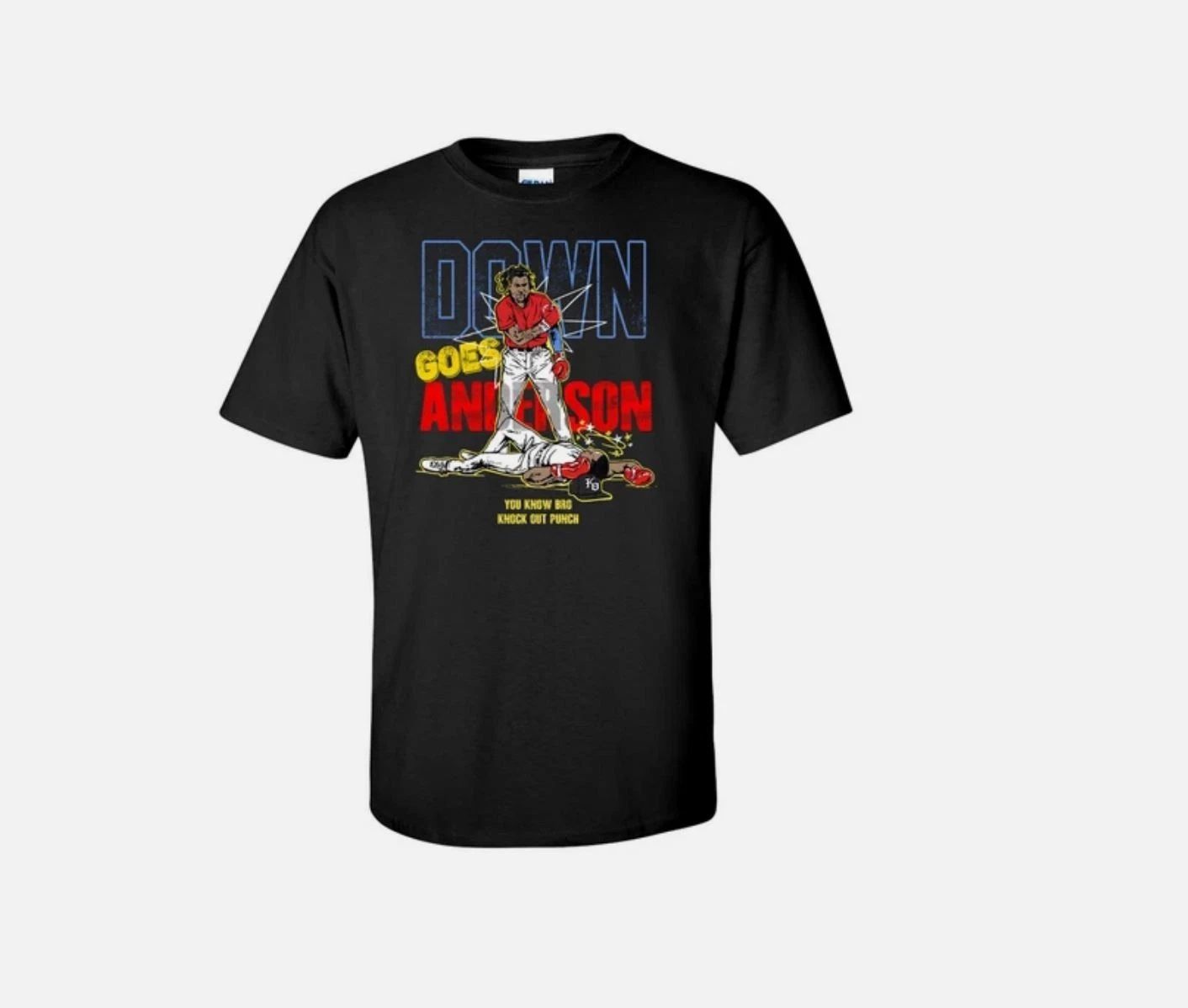 Down Goes Anderson Jose Ramirez Tim Anderson Black T-Shirt S-5XL Unisex T-shirt, Sweatshirt, Hoodie, Long Sleeve Tee - T-Shirt, Sweatshirt, Hoodie