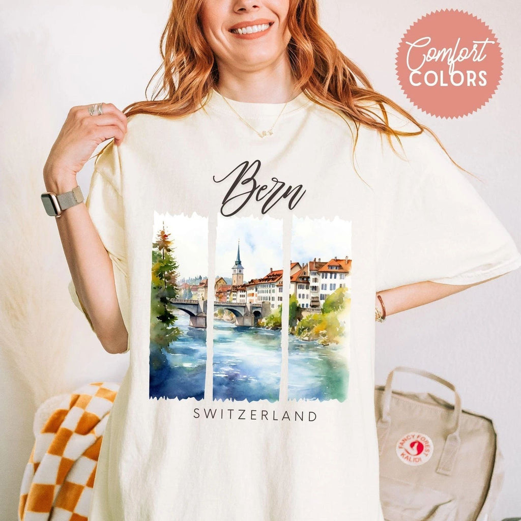 Bern T-Shirt Travel Gift for Switzerland  Trip Lovers Souvenir Tee Unisex T-shirt, Sweatshirt, Hoodie, Long Sleeve Tee - T-Shirt, Sweatshirt, Hoodie