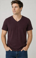 Banana Republic Mens V-Neck T-Shirt Size XL | Burgundy Heather Tee | Pre-Owned Unisex T-shirt, Sweatshirt, Hoodie, Long Sleeve Tee - T-Shirt, Sweatshirt, Hoodie
