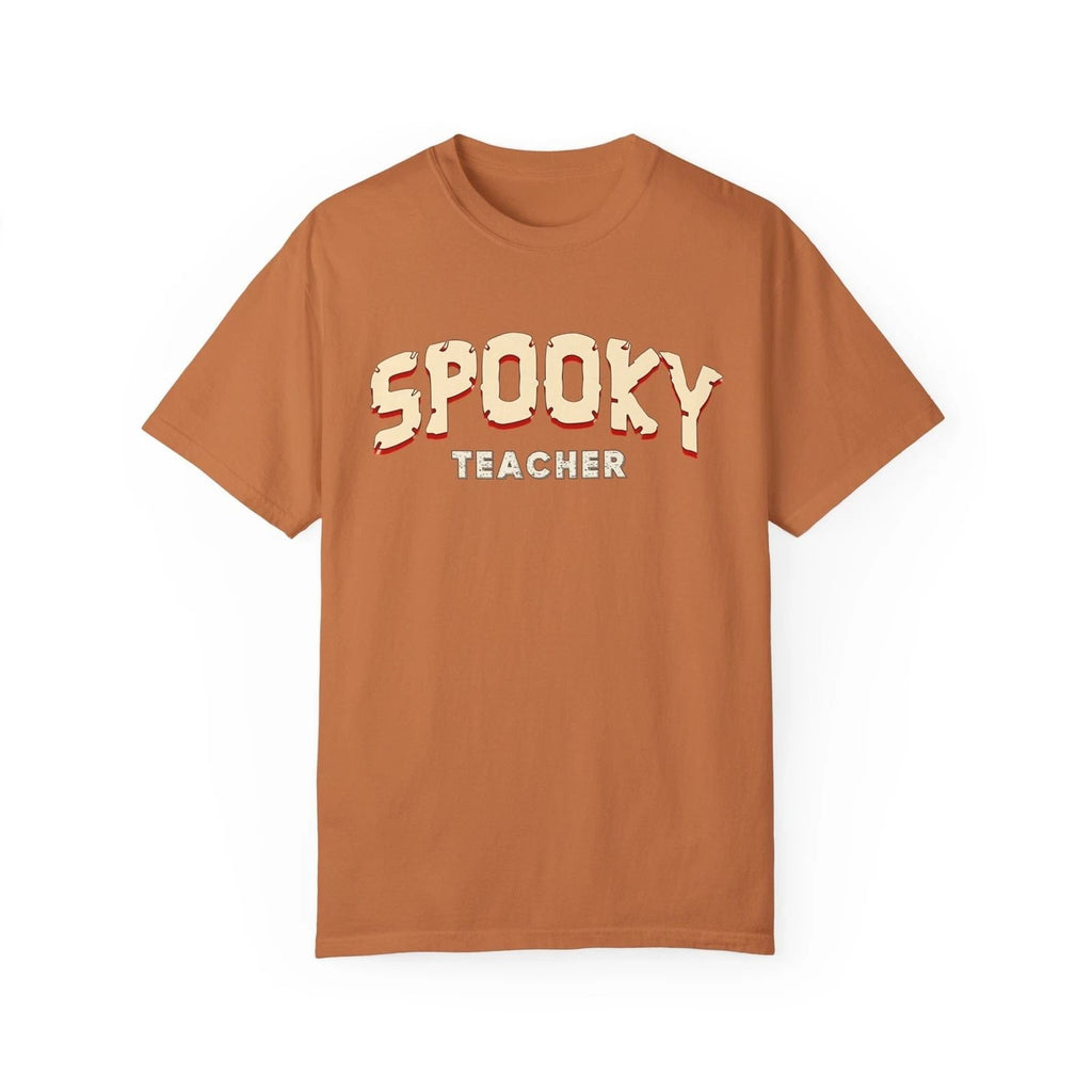 Teacher Halloween T-shirt, Spooky Fall Trendy Monochrome Gift, Comfort Colors Unisex T-shirt, Sweatshirt, Hoodie, Long Sleeve Tee - T-Shirt, Sweatshirt, Hoodie