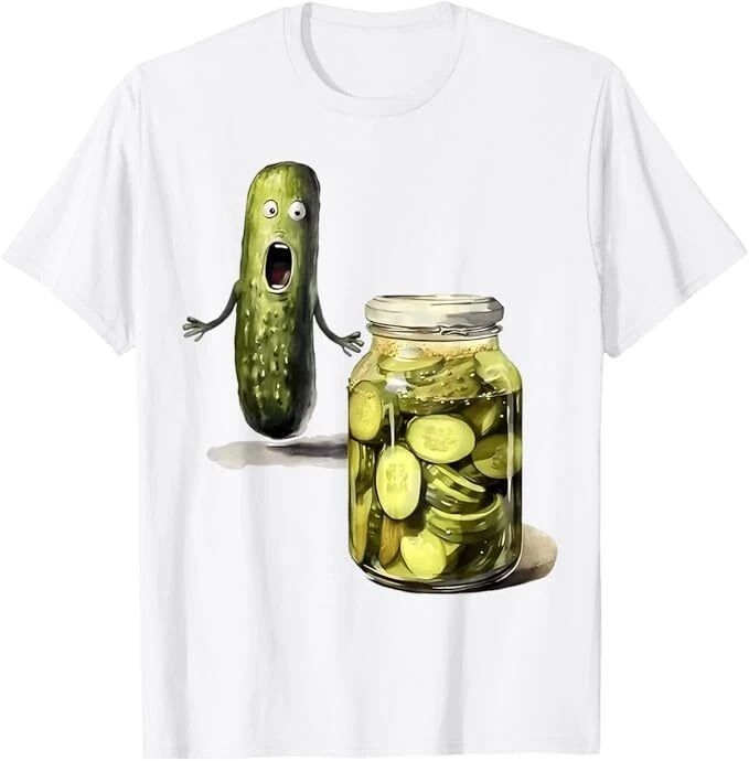 Funny Pickle Surprise A Cucumber And A Jar Of Sliced Pickles T-Shirt Unisex T-shirt, Sweatshirt, Hoodie, Long Sleeve Tee - T-Shirt, Sweatshirt, Hoodie