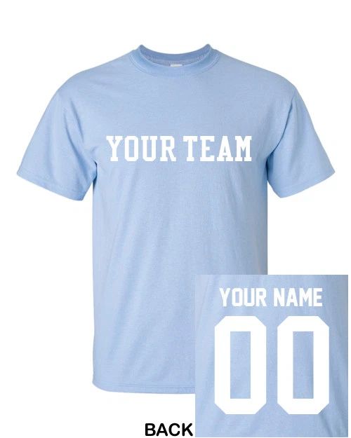 CUSTOM T-Shirt JERSEY Personalized ANY COLOR Name Number Team Softball Football Unisex T-shirt, Sweatshirt, Hoodie, Long Sleeve Tee - T-Shirt, Sweatshirt, Hoodie