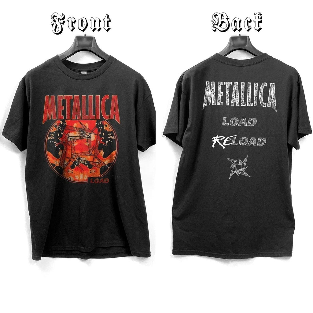 Metallica Load Vintage Tracklist 1996-1997 Black 2 side T-shirt S-5XL Unisex T-shirt, Sweatshirt, Hoodie, Long Sleeve Tee - T-Shirt, Sweatshirt, Hoodie