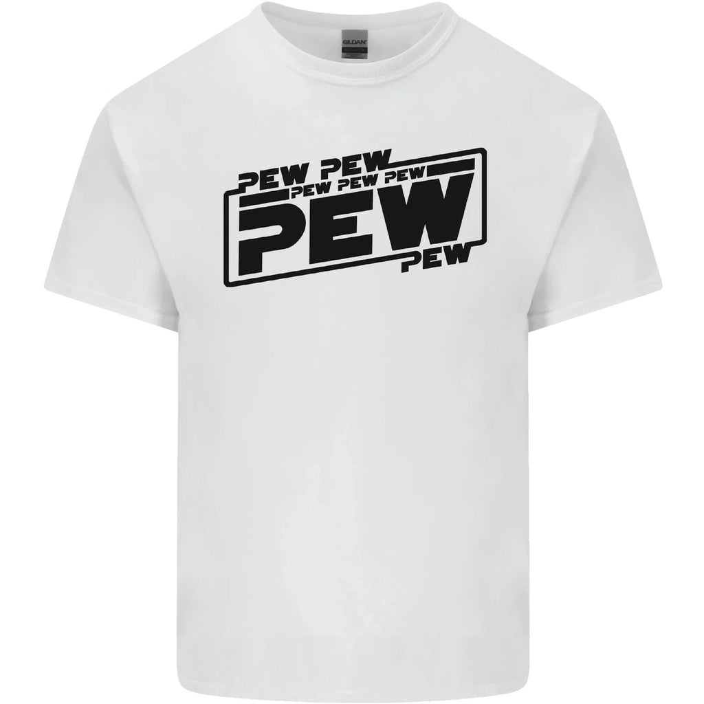 Pew Pew Pew Funny SCI-FI Movie Lightsaber Mens Cotton T-Shirt Tee Top Unisex T-shirt, Sweatshirt, Hoodie, Long Sleeve Tee - T-Shirt, Sweatshirt, Hoodie