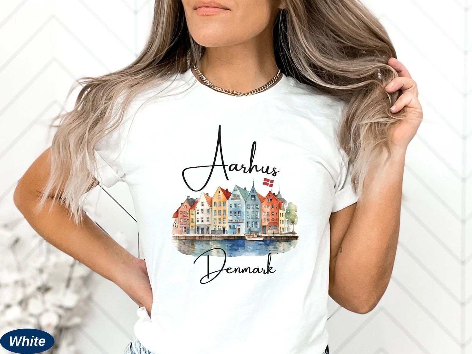 Aarhus T-Shirt Travel Gift for Denmark Trip Lovers Souvenir Tee Unisex T-shirt, Sweatshirt, Hoodie, Long Sleeve Tee - T-Shirt, Sweatshirt, Hoodie