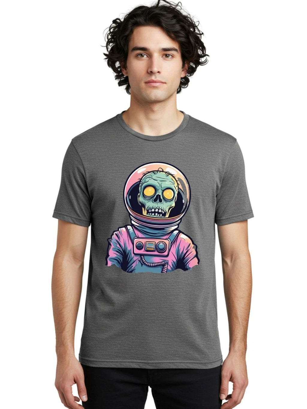 Zombie-Astronaut-3 Mens Graphic Tee,100% Cotton,Casual Summer Wear Unisex T-shirt, Sweatshirt, Hoodie, Long Sleeve Tee - T-Shirt, Sweatshirt, Hoodie