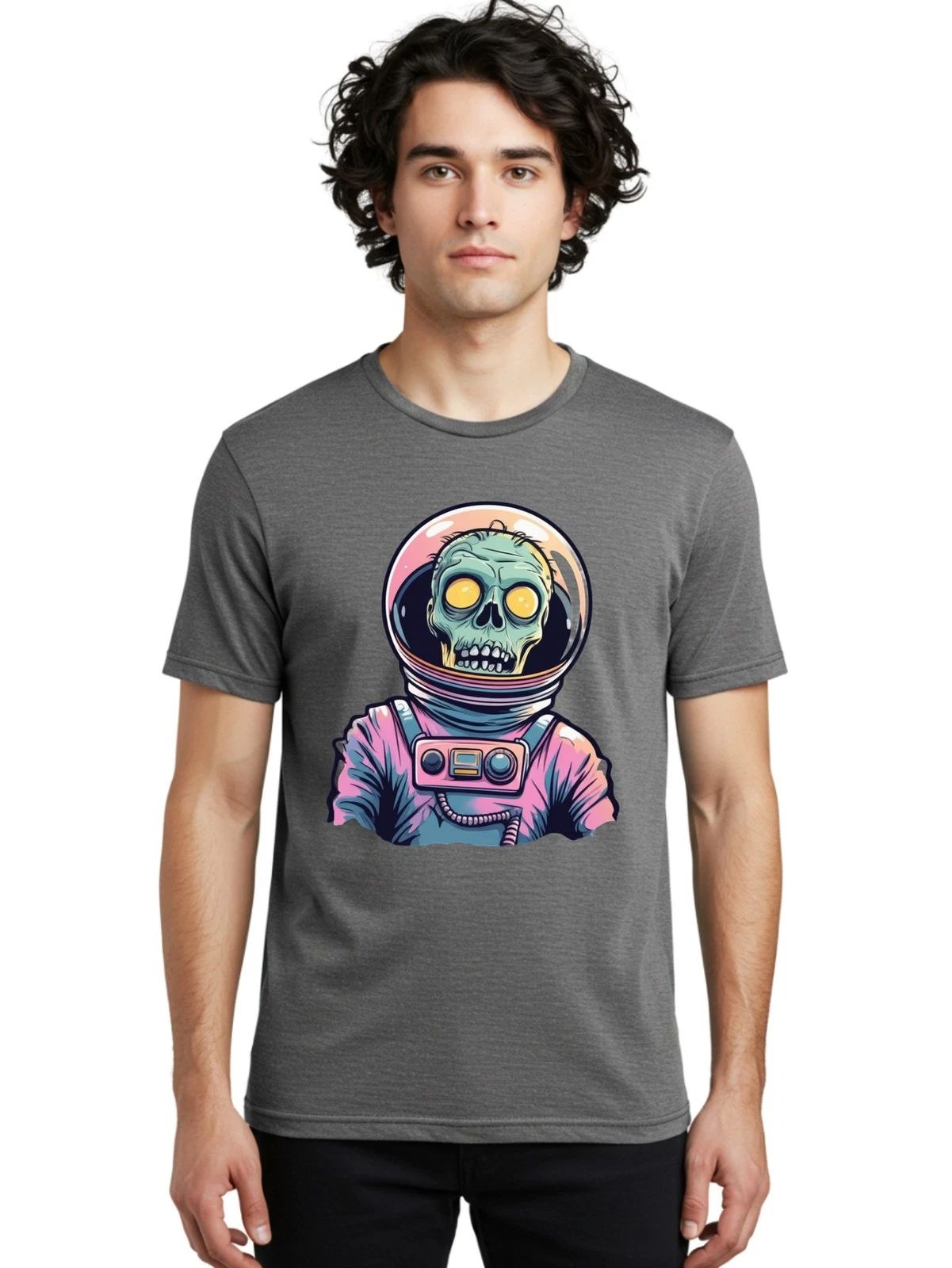 Zombie-Astronaut-3 Mens Graphic Tee,100% Cotton,Casual Summer Wear Unisex T-shirt, Sweatshirt, Hoodie, Long Sleeve Tee - T-Shirt, Sweatshirt, Hoodie