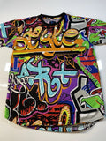 Royal Blue Label Hip Hop Graffiti Shirt Colorful Print Urban Street Art Size Med Unisex T-shirt, Sweatshirt, Hoodie, Long Sleeve Tee - T-Shirt, Sweatshirt, Hoodie