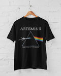 Artemis II Dark Side of the Moon Space Mission Unisex Black Graphic TShirt Unisex T-shirt, Sweatshirt, Hoodie, Long Sleeve Tee - T-Shirt, Sweatshirt, Hoodie