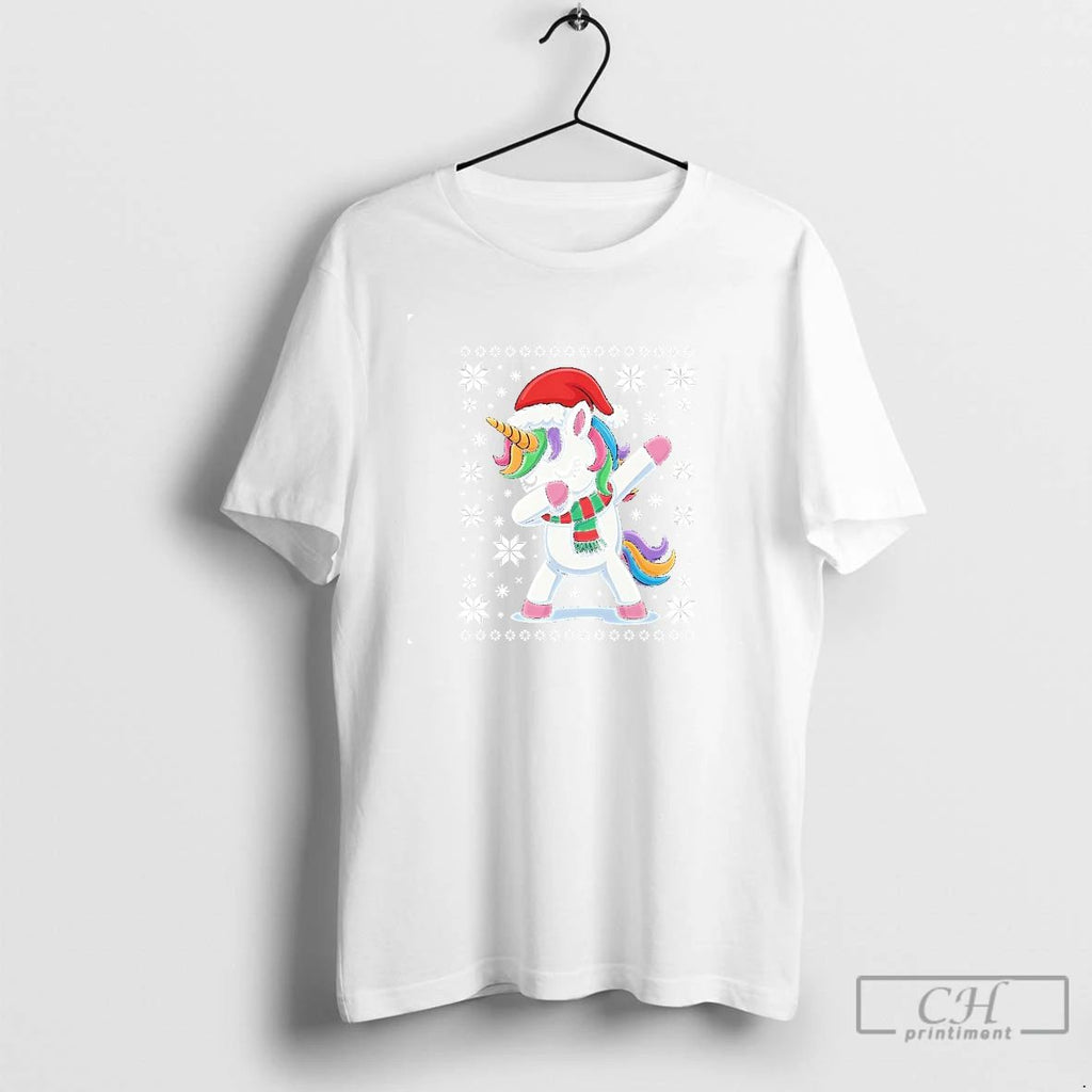 Classic Unicorn Dabbing Christmas T Shirts Unisex T-shirt, Sweatshirt, Hoodie, Long Sleeve Tee - T-Shirt, Sweatshirt, Hoodie