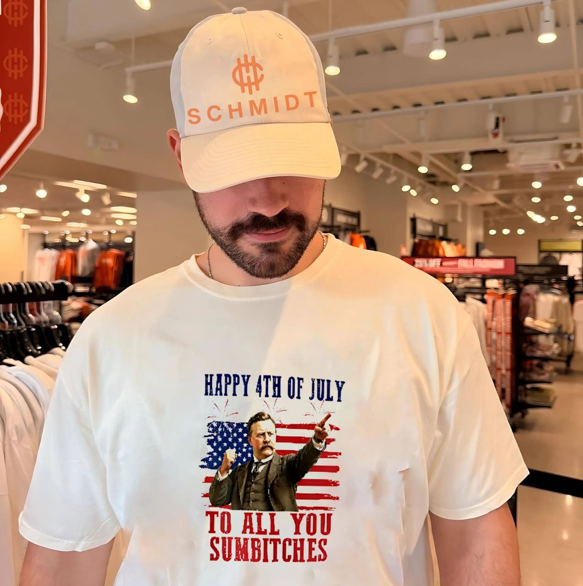 Theodore Roosevelt Happy 4th Of July To All You Sumbitches shirt Unisex T-shirt, Sweatshirt, Hoodie, Long Sleeve Tee - T-Shirt, Sweatshirt, Hoodie