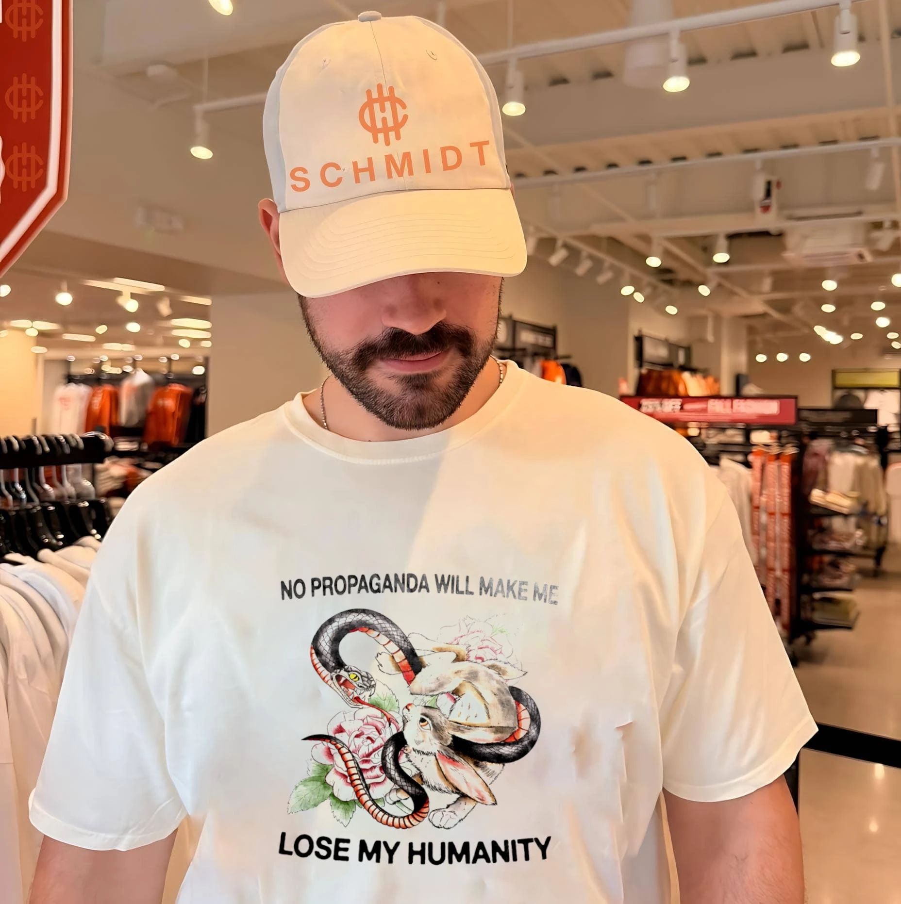 No propaganda will make me lose my humanity Rabbit vs Snake shirt Unisex T-shirt, Sweatshirt, Hoodie, Long Sleeve Tee - T-Shirt, Sweatshirt, Hoodie