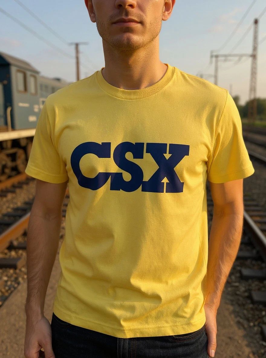 Railroad T-shirt; CSX Railway Unisex T-shirt, Sweatshirt, Hoodie, Long Sleeve Tee - T-Shirt, Sweatshirt, Hoodie