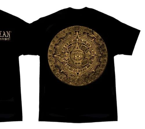 Aztlan T Tee Shirt Lowrider Prophecy Aztec Calendar  DGA Unisex T-shirt, Sweatshirt, Hoodie, Long Sleeve Tee - T-Shirt, Sweatshirt, Hoodie