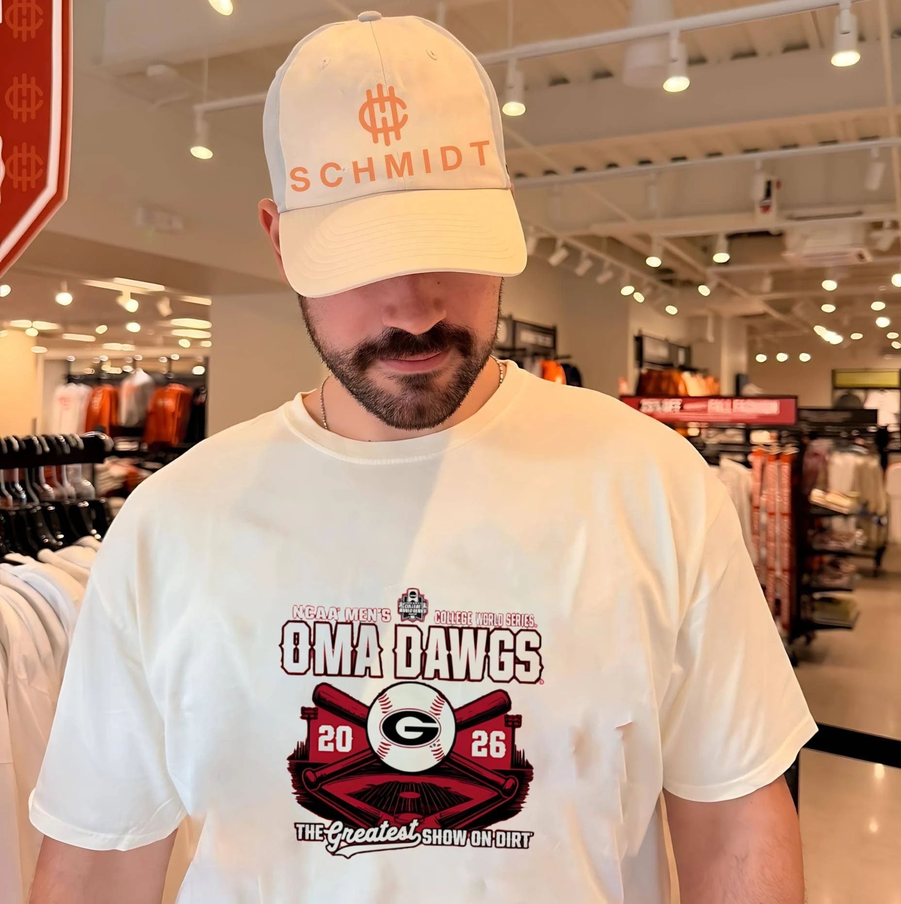 Georgia Bulldogs Oma Dawgs 2026 College World Series The Greatest show on dirt shirt Unisex T-shirt, Sweatshirt, Hoodie, Long Sleeve Tee - T-Shirt, Sweatshirt, Hoodie
