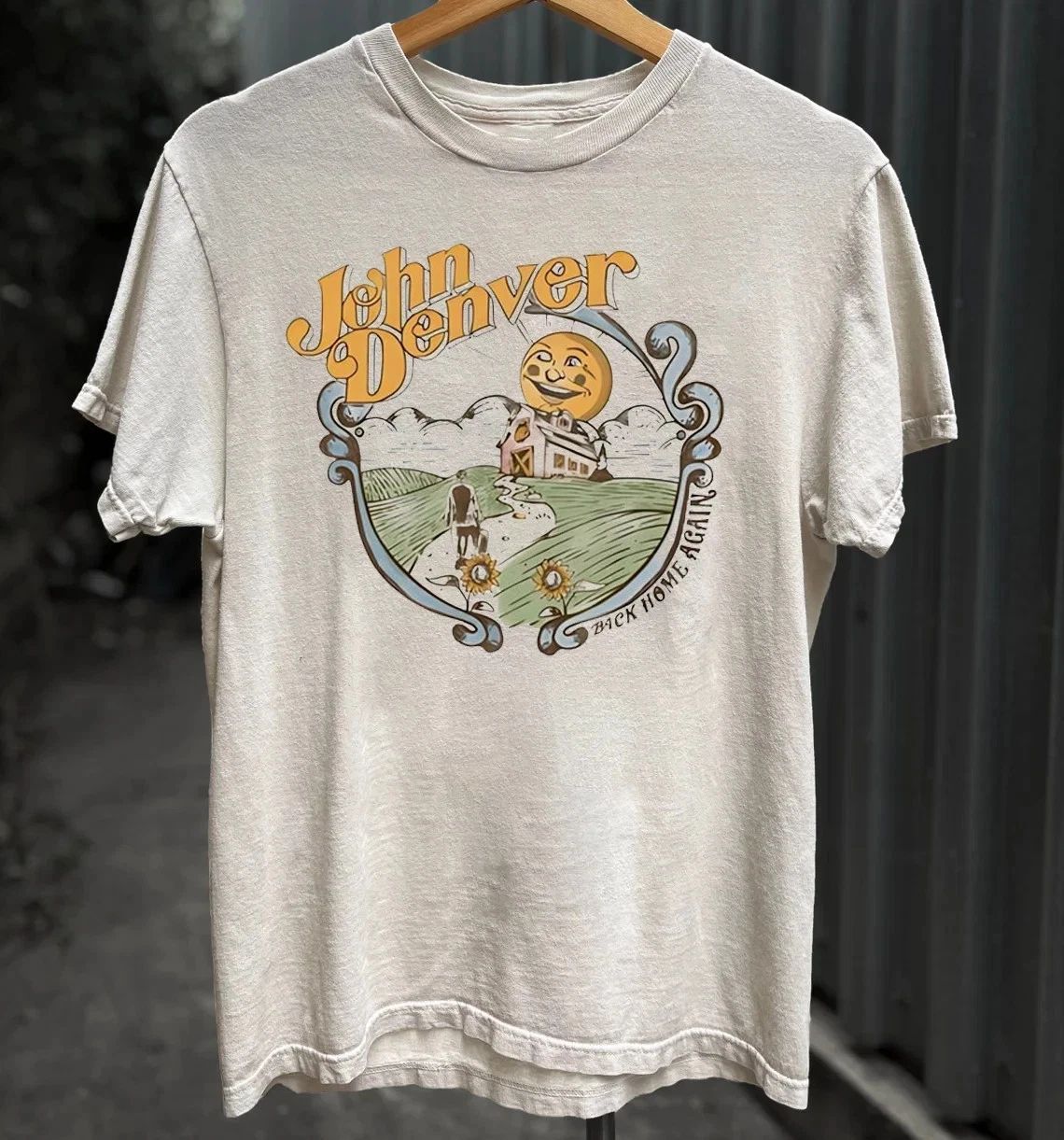 John Denver back Home Again White T Shirt Full Size S-5XL  BT1853 Unisex T-shirt, Sweatshirt, Hoodie, Long Sleeve Tee - T-Shirt, Sweatshirt, Hoodie