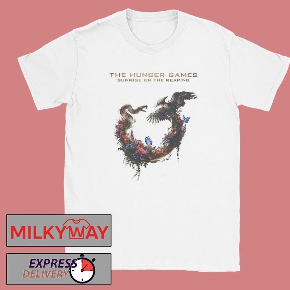 The Hunger Games Sunrise On The Reaping Logo Snake And Bird T-Shirt Unisex T-shirt, Sweatshirt, Hoodie, Long Sleeve Tee - T-Shirt, Sweatshirt, Hoodie