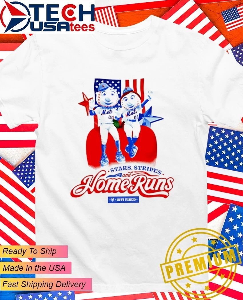 New York Mets Stars Stripes and Home Runs shirt Unisex T-shirt, Sweatshirt, Hoodie, Long Sleeve Tee - T-Shirt, Sweatshirt, Hoodie