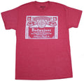 Budweiser Adult New T-Shirt  - Classic Simple White Print Bottle Label Unisex T-shirt, Sweatshirt, Hoodie, Long Sleeve Tee - T-Shirt, Sweatshirt, Hoodie