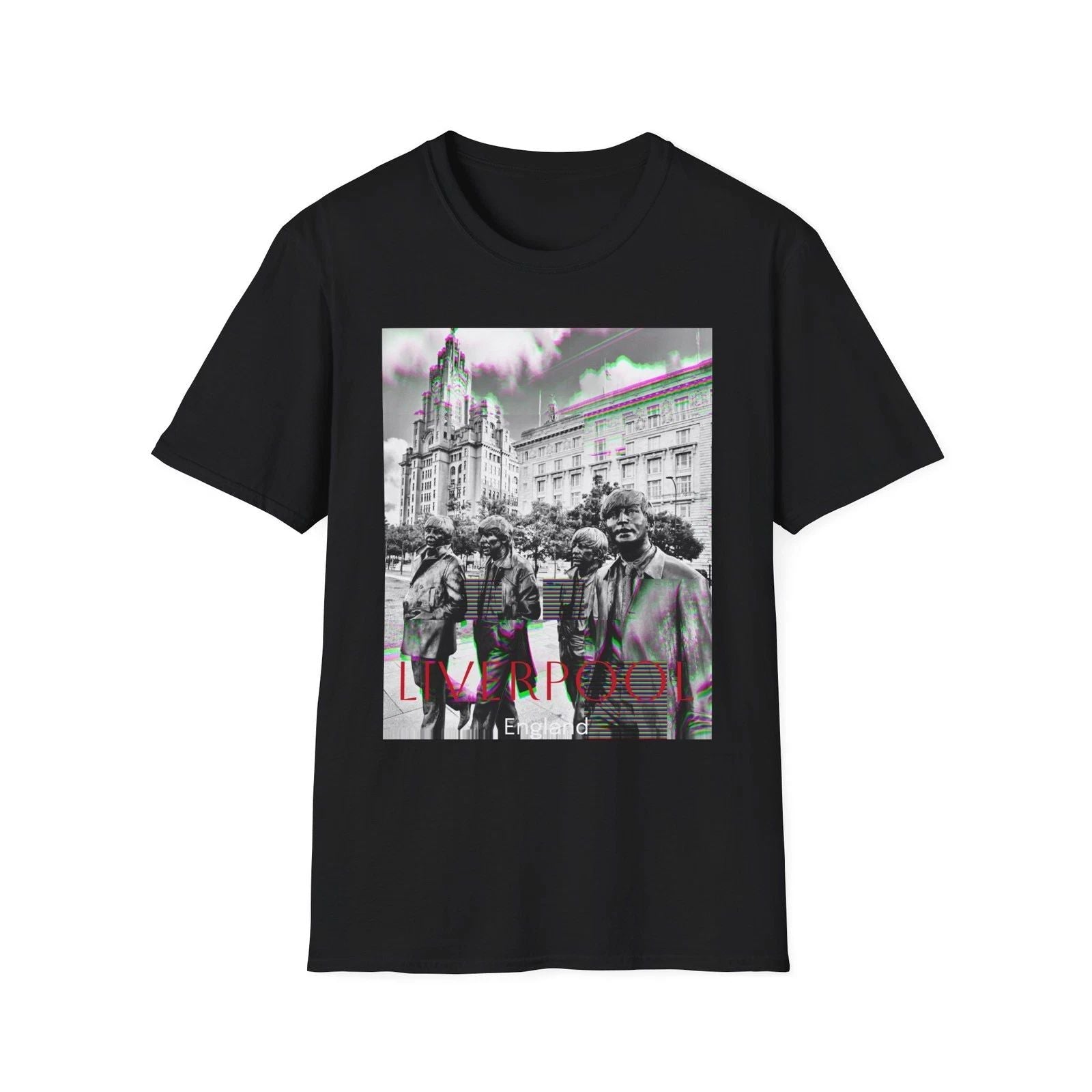 Liverpool England T-Shirt Black tee The beetles Unisex T-shirt, Sweatshirt, Hoodie, Long Sleeve Tee - T-Shirt, Sweatshirt, Hoodie