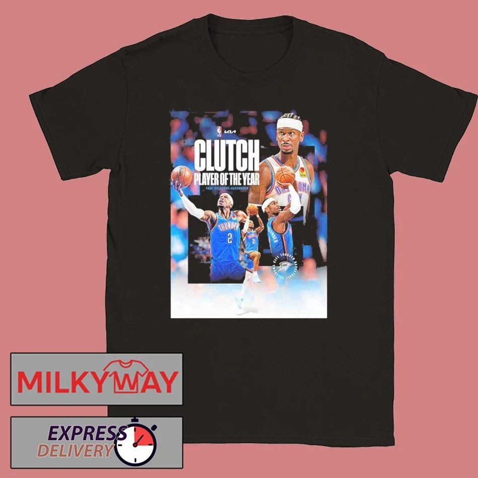 Shai Gilgeous Alexander SGA Clutch Player Of The Year 2026 NBA Season Shirt Unisex T-shirt, Sweatshirt, Hoodie, Long Sleeve Tee - T-Shirt, Sweatshirt, Hoodie