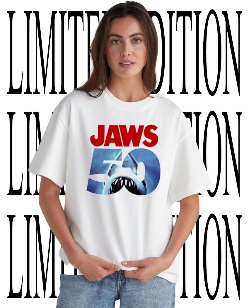 Jaws 50th Anniversary shirt Unisex T-shirt, Sweatshirt, Hoodie, Long Sleeve Tee - T-Shirt, Sweatshirt, Hoodie