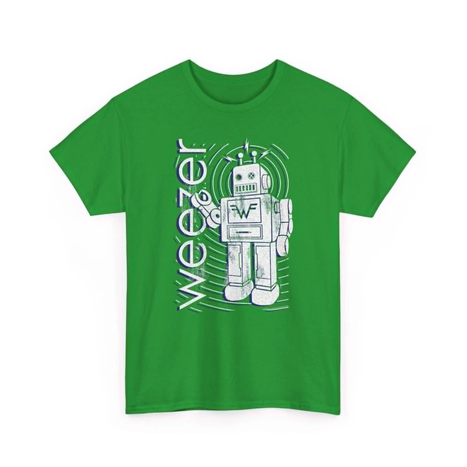 Weezer Robot Alternative Rock Music Band Shirt, Heavy Cotton T-shirt, Size S-5XL Unisex T-shirt, Sweatshirt, Hoodie, Long Sleeve Tee - T-Shirt, Sweatshirt, Hoodie