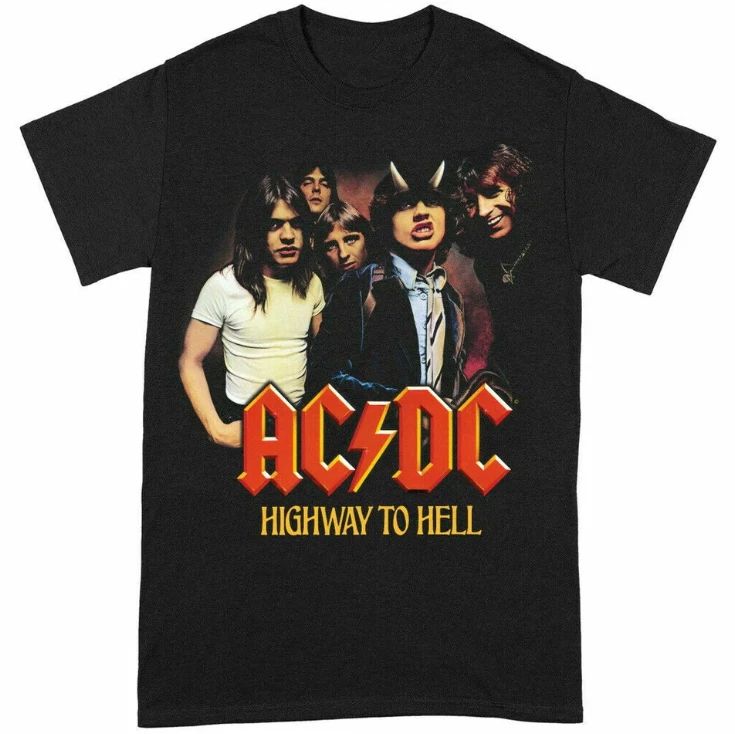 AC/DC Highway To Hell T-Shirt Classic Rock Unisex Black Cotton Tee S-5XL New Unisex T-shirt, Sweatshirt, Hoodie, Long Sleeve Tee - T-Shirt, Sweatshirt, Hoodie