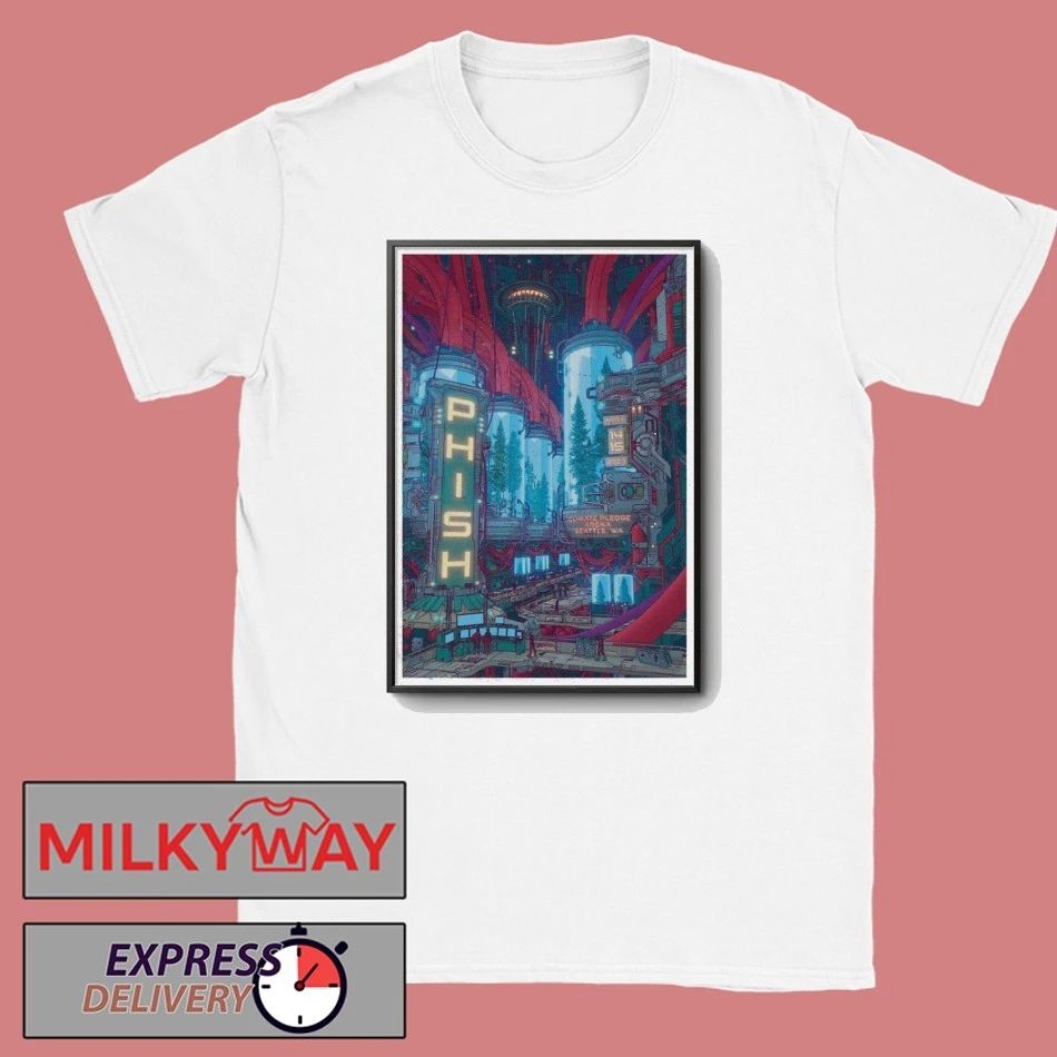 PHISH Poster Apr Climate Pledge Arena Seattle, WA Tour shirt Unisex T-shirt, Sweatshirt, Hoodie, Long Sleeve Tee - T-Shirt, Sweatshirt, Hoodie