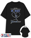 Never underestimate a nurse who understands baseball and loves New York Yankees stethoscope shirt - T-Shirt, Sweatshirt, Hoodie