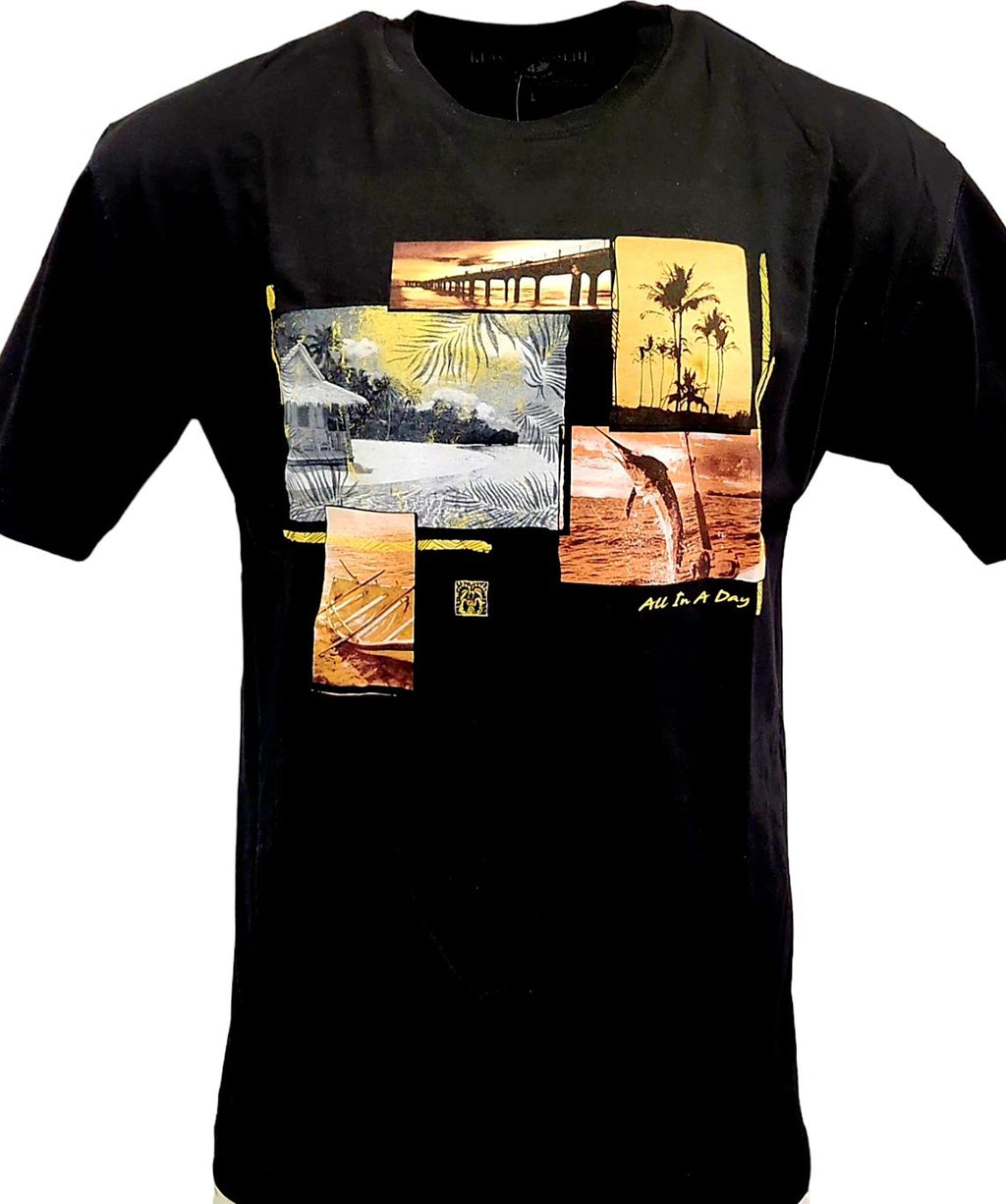 Men's T-shirt -Newport Blue-ALL IN A DAY  -BLACK-100% COTTON-NWT-REG 22.00 Unisex T-shirt, Sweatshirt, Hoodie, Long Sleeve Tee - T-Shirt, Sweatshirt, Hoodie
